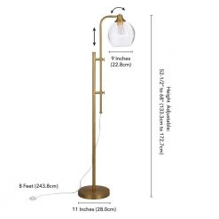 Antho 68 in. H Adjustable Brass Floor Lamp by Meyer&Cross -Hot Sale HomeGlam Store brass meyer cross floor lamps fl0369 40 1000