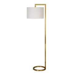 Grayson 64 in. Brass Finish Floor Lamp with Round Shade by Meyer&Cross -Hot Sale HomeGlam Store brass meyer cross floor lamps fl0372 1f 1000
