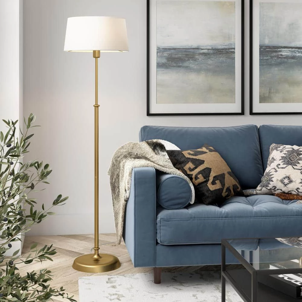 Derek 60-3/4 in. Brass Floor Lamp by Meyer&Cross 7 Derek 60-3/4 in. Brass Floor Lamp by Meyer&Cross - Image 5