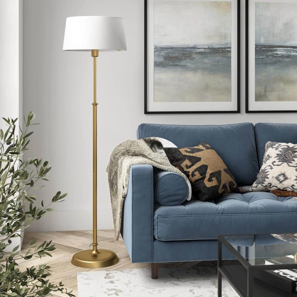 Derek 60-3/4 in. Brass Floor Lamp by Meyer&Cross 4 Derek 60-3/4 in. Brass Floor Lamp by Meyer&Cross - Image 2