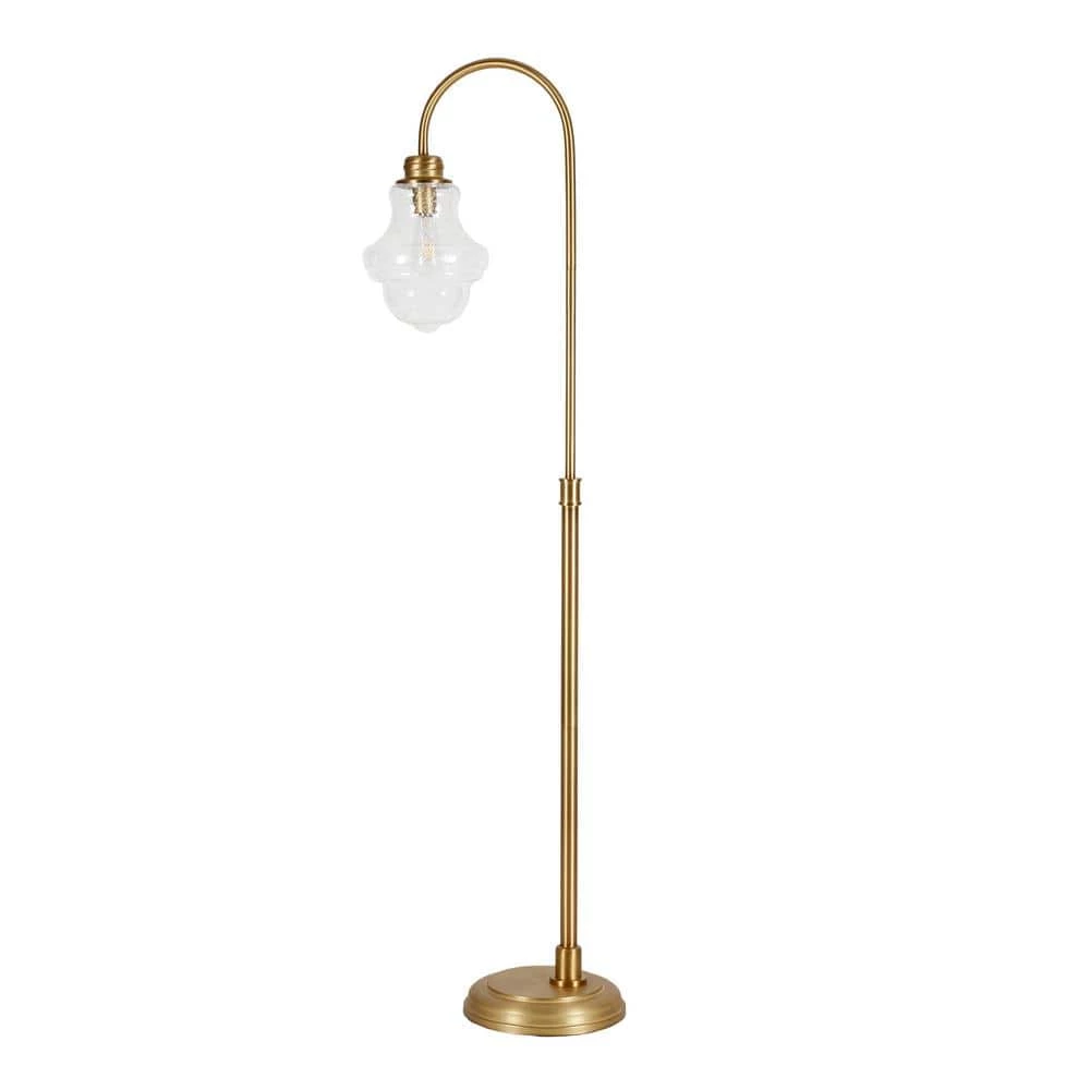 Sara 70 in. Brass Floor Lamp with Seeded Glass Shade by Meyer&Cross 3 Sara 70 in. Brass Floor Lamp with Seeded Glass Shade by Meyer&Cross