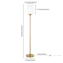 Agnolo 68-3/4 in. Brass Floor Lamp with White Milk Glass Shade by Meyer&Cross 13 Agnolo 68-3/4 in. Brass Floor Lamp with White Milk Glass Shade by Meyer&Cross -Hot Sale HomeGlam Store brass meyer cross floor lamps fl0506 44 1000