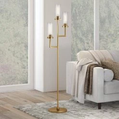 Basso 69.5 in. Brass Torchiere 3-Light Floor Lamp with Seeded Glass Shades by Meyer&Cross 12 Basso 69.5 in. Brass Torchiere 3-Light Floor Lamp with Seeded Glass Shades by Meyer&Cross -Hot Sale HomeGlam Store brass meyer cross floor lamps fl0603 1f 1000