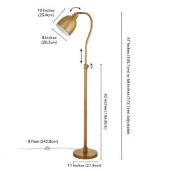 Vincent 68 in. Brass Floor Lamp with Adjustable Height by Meyer&Cross 15 Vincent 68 in. Brass Floor Lamp with Adjustable Height by Meyer&Cross -Hot Sale HomeGlam Store brass meyer cross floor lamps fl0692 fa 1000