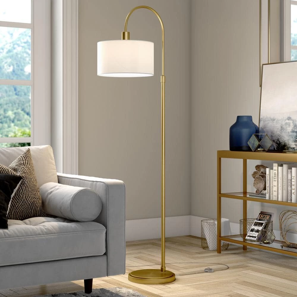 Veronica 70 in. Brass Arc Floor Lamp by Meyer&Cross 6 Veronica 70 in. Brass Arc Floor Lamp by Meyer&Cross - Image 4