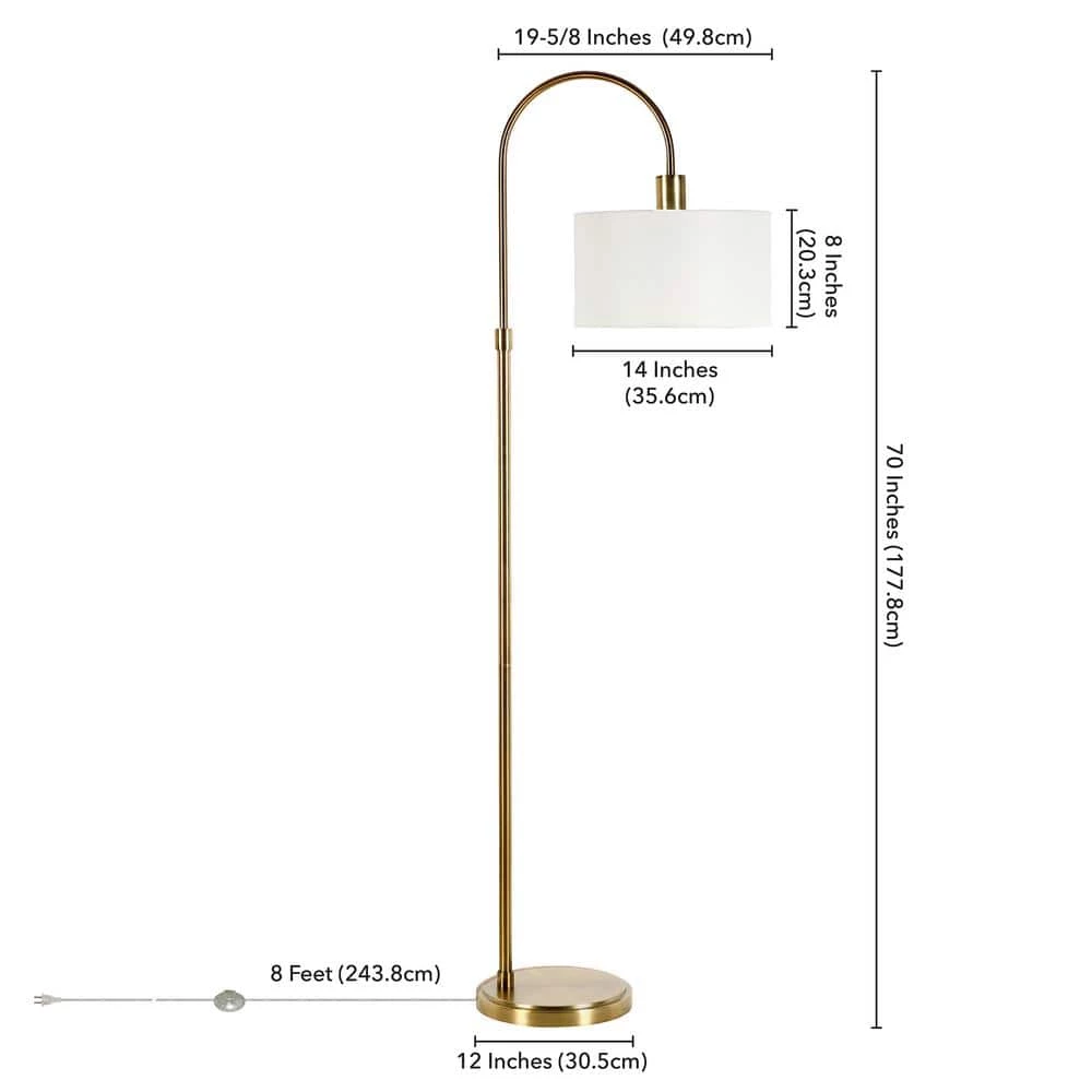 Veronica 70 in. Brass Arc Floor Lamp by Meyer&Cross 7 Veronica 70 in. Brass Arc Floor Lamp by Meyer&Cross - Image 5