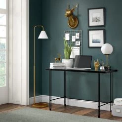 Henderson 62 in. Brass Arc Floor Lamp with White Milk Glass Shade by Meyer&Cross -Hot Sale HomeGlam Store brass meyer cross floor lamps fl0777 31 1000