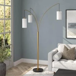 Aspen 83 in. Brass 3-Light Floor Lamp with Blackened Bronze Base by Meyer&Cross 13 Aspen 83 in. Brass 3-Light Floor Lamp with Blackened Bronze Base by Meyer&Cross -Hot Sale HomeGlam Store brass meyer cross floor lamps fl0833 1f 1000