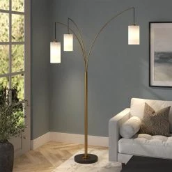 Aspen 83 in. Brass 3-Light Floor Lamp with Blackened Bronze Base by Meyer&Cross 14 Aspen 83 in. Brass 3-Light Floor Lamp with Blackened Bronze Base by Meyer&Cross -Hot Sale HomeGlam Store brass meyer cross floor lamps fl0833 44 1000