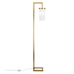 Malva 67.75 in. Brass Finish Floor Lamp with White Milk Glass Shade by Meyer&Cross -Hot Sale HomeGlam Store brass meyer cross floor lamps fl0896 1f 1000