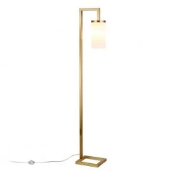 Malva 67.75 in. Brass Finish Floor Lamp with White Milk Glass Shade by Meyer&Cross -Hot Sale HomeGlam Store brass meyer cross floor lamps fl0896 44 1000