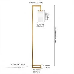 Malva 67.75 in. Brass Finish Floor Lamp with White Milk Glass Shade by Meyer&Cross -Hot Sale HomeGlam Store brass meyer cross floor lamps fl0896 76 1000