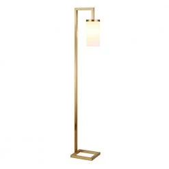 Malva 67.75 in. Brass Finish Floor Lamp with White Milk Glass Shade by Meyer&Cross -Hot Sale HomeGlam Store brass meyer cross floor lamps fl0896 c3 1000