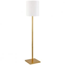 Braun 62 in. Brass Floor Lamp with Square Base by Meyer&Cross