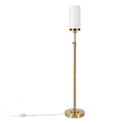 Frieda 66 in. Brass Floor Lamp with White Milk Glass Shade by Meyer&Cross -Hot Sale HomeGlam Store brass meyer cross floor lamps fl1084 1f 1000