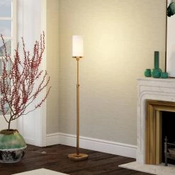 Frieda 66 in. Brass Floor Lamp with White Milk Glass Shade by Meyer&Cross -Hot Sale HomeGlam Store brass meyer cross floor lamps fl1084 31 1000