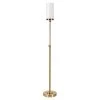 Frieda 66 in. Brass Floor Lamp with White Milk Glass Shade by Meyer&Cross