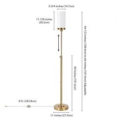 Frieda 66 in. Brass Floor Lamp with White Milk Glass Shade by Meyer&Cross -Hot Sale HomeGlam Store brass meyer cross floor lamps fl1084 fa 1000