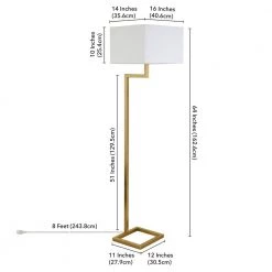 Xavier 64 in. Brass Floor Lamp by Meyer&Cross -Hot Sale HomeGlam Store brass meyer cross floor lamps fl1098 44 1000