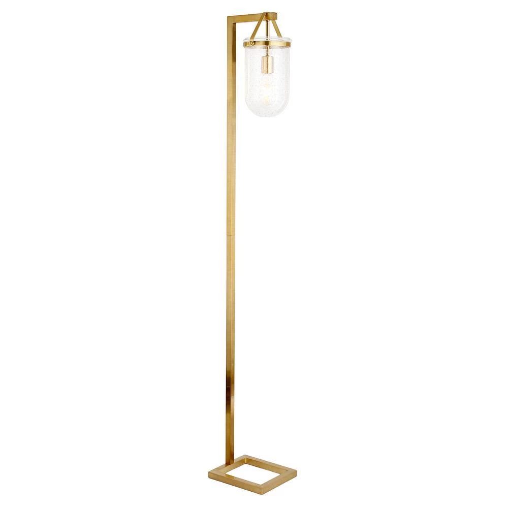 Shiloh 68 in. Brass Floor Lamp with Seeded Glass Shade by Meyer&Cross 4 Shiloh 68 in. Brass Floor Lamp with Seeded Glass Shade by Meyer&Cross - Image 2
