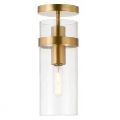 Langdon 5 in. 1-Light Brass Semi-Flush Mount by Meyer&Cross 11 Langdon 5 in. 1-Light Brass Semi-Flush Mount by Meyer&Cross -Hot Sale HomeGlam Store brass meyer cross flush mount lights sf0796 1f 1000