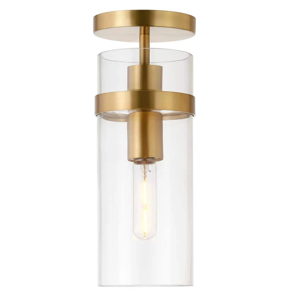 Langdon 5 in. 1-Light Brass Semi-Flush Mount by Meyer&Cross 6 Langdon 5 in. 1-Light Brass Semi-Flush Mount by Meyer&Cross - Image 4
