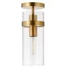 Langdon 5 in. 1-Light Brass Semi-Flush Mount by Meyer&Cross -Hot Sale HomeGlam Store brass meyer cross flush mount lights sf0796 64 1000