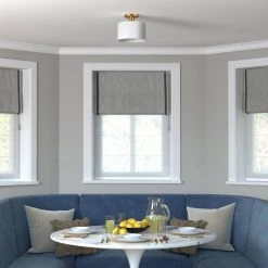 Henri 10 in. Brass Semi-Flush Mount with White Milk Glass Shade by Meyer&Cross -Hot Sale HomeGlam Store brass meyer cross flush mount lights sf0807 1f 1000