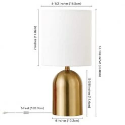 Talbot 13.25 in. Brass Mini Table Lamp by Meyer&Cross -Hot Sale HomeGlam Store brass meyer cross table lamps ml0931 44 1000
