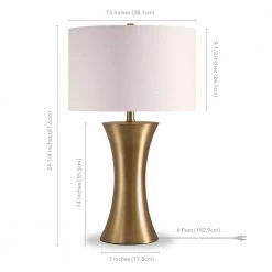 Quince 24-1/4 in. Antique Golden Brass Table Lamp by Meyer&Cross -Hot Sale HomeGlam Store brass meyer cross table lamps tl0006 1f 1000