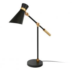 Rex 30 in. Two Tone Black and Brass Finish Table Lamp by Meyer&Cross -Hot Sale HomeGlam Store brass meyer cross table lamps tl0228 4f 1000