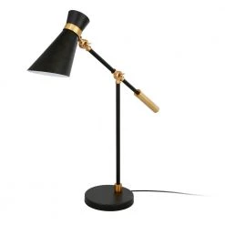 Rex 30 in. Two Tone Black and Brass Finish Table Lamp by Meyer&Cross