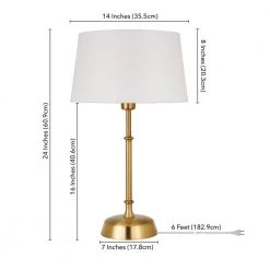 Derek 20-1/4 in. Brass Finish Table Lamp by Meyer&Cross -Hot Sale HomeGlam Store brass meyer cross table lamps tl0469 44 1000