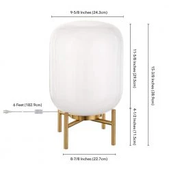 Edison 15-5/8 in. Brass Finish Table Lamp with White Milk Glass Shade by Meyer&Cross -Hot Sale HomeGlam Store brass meyer cross table lamps tl0473 1f 1000