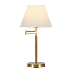 Moby 25-1/2 in. Brass Table Lamp with Swing Arm and Empire Shade by Meyer&Cross -Hot Sale HomeGlam Store brass meyer cross table lamps tl0480 1f 1000