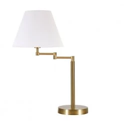 Moby 25-1/2 in. Brass Table Lamp with Swing Arm and Empire Shade by Meyer&Cross -Hot Sale HomeGlam Store brass meyer cross table lamps tl0480 44 1000