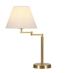 Moby 25-1/2 in. Brass Table Lamp with Swing Arm and Empire Shade by Meyer&Cross -Hot Sale HomeGlam Store brass meyer cross table lamps tl0480 fa 1000