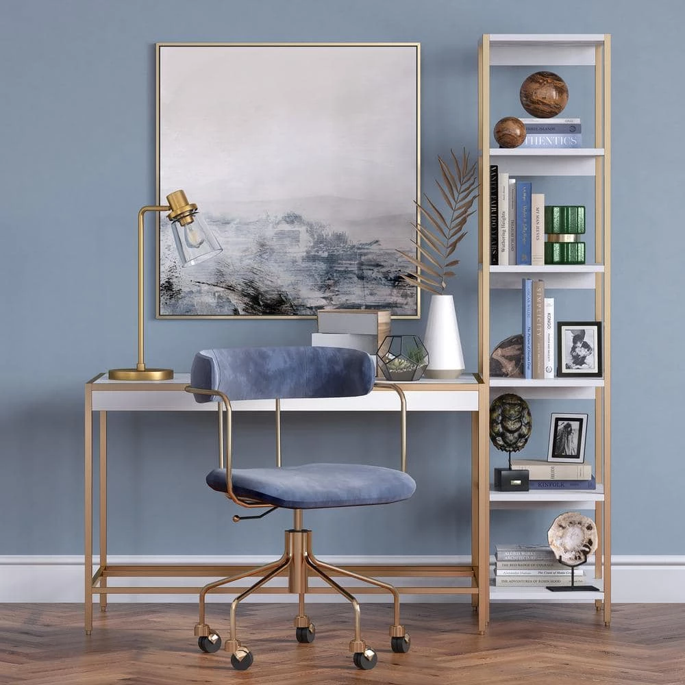 Granville 21 in. Brass Table Lamp with Glass Shade by Meyer&Cross 10 Granville 21 in. Brass Table Lamp with Glass Shade by Meyer&Cross - Image 8