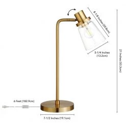 Granville 21 in. Brass Table Lamp with Glass Shade by Meyer&Cross 16 Granville 21 in. Brass Table Lamp with Glass Shade by Meyer&Cross -Hot Sale HomeGlam Store brass meyer cross table lamps tl1020 76 1000