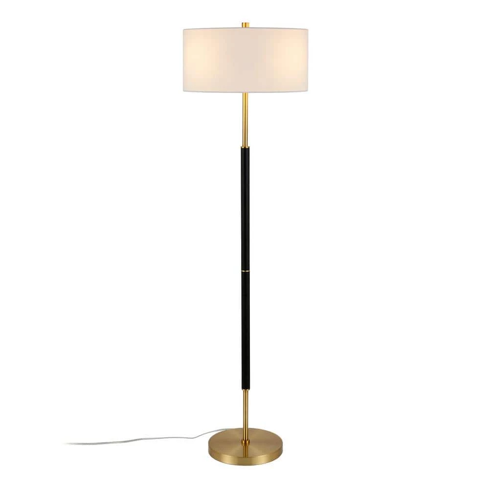 Simone 61.5 in. Matte Black and Brass Floor Lamp by Meyer&Cross 5 Simone 61.5 in. Matte Black and Brass Floor Lamp by Meyer&Cross - Image 4