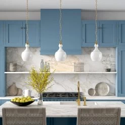 Verona 1-Light Brushed Brass Pendant with White Milk Glass Shade by Meyer&Cross -Hot Sale HomeGlam Store brushed brass meyer cross chandeliers pd1073 31 1000