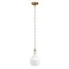 Verona 1-Light Brushed Brass Pendant with White Milk Glass Shade by Meyer&Cross -Hot Sale HomeGlam Store brushed brass meyer cross chandeliers pd1073 64 1000