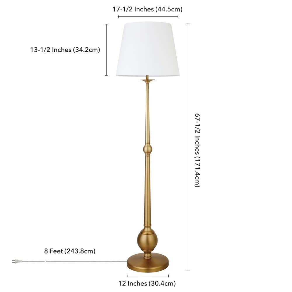 Wilmer 67.5 in. Brushed Brass Floor Lamp by Meyer&Cross 7 Wilmer 67.5 in. Brushed Brass Floor Lamp by Meyer&Cross - Image 5