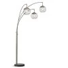 Metro 83 in. 3-Light Brushed Metal Dimmable LED Floor Lamp with LED Bulbs by HomeGlam -Hot Sale HomeGlam Store brushed metal homeglam floor lamps hg8533bmm 64 1000