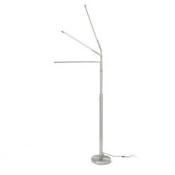 Terminals 3-Light 24-Watt Tube LED Adjustable Floor Lamp -Brushed Nickel by HomeGlam 8 Terminals 3-Light 24-Watt Tube LED Adjustable Floor Lamp -Brushed Nickel by HomeGlam -Hot Sale HomeGlam Store brushed nickel homeglam floor lamps hg2083f bn 1f 1000
