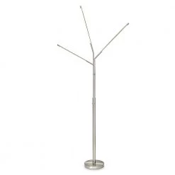 Terminals 3-Light 24-Watt Tube LED Adjustable Floor Lamp -Brushed Nickel by HomeGlam