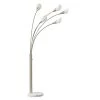 Flourish 85 in. 5-Light Brushed Nickel Dimmable LED Arch Floor Lamp with LED Bulbs by HomeGlam 2 Flourish 85 in. 5-Light Brushed Nickel Dimmable LED Arch Floor Lamp with LED Bulbs by HomeGlam -Hot Sale HomeGlam Store brushed nickel homeglam floor lamps hg2305bn 64 1000