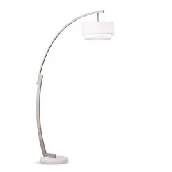 Arc 81 in. Brushed Nickel Arc Metal Floor Lamp by HomeGlam