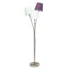 Blossom 68 in. H 3-Light Crystals Floor Lamp with Mix Color Shades by HomeGlam -Hot Sale HomeGlam Store brushed nickel homeglam floor lamps hg2733fbn mx 64 1000