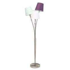 Blossom 68 in. H 3-Light Crystals Floor Lamp with Mix Color Shades by HomeGlam